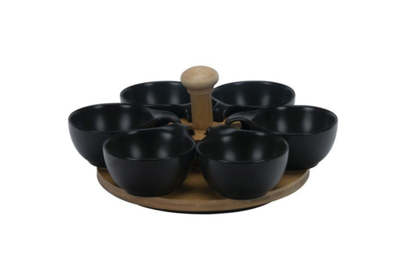 Bricard - Bamboo - Schaaltjes set - 7-delig - Zwart