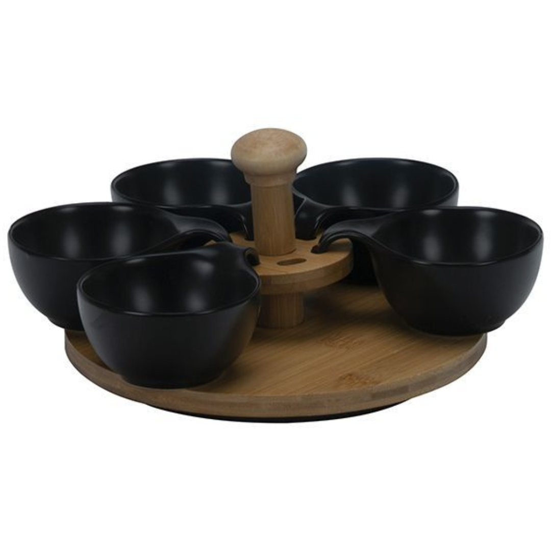 Bricard -7115 - Bamboo - Schaaltjes set - 7-delig - Zwart