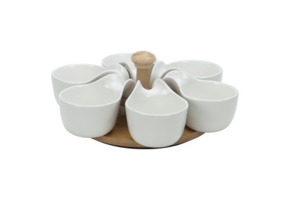 Bricard - Bamboo - Schaaltjes set - 7-delig - Wit