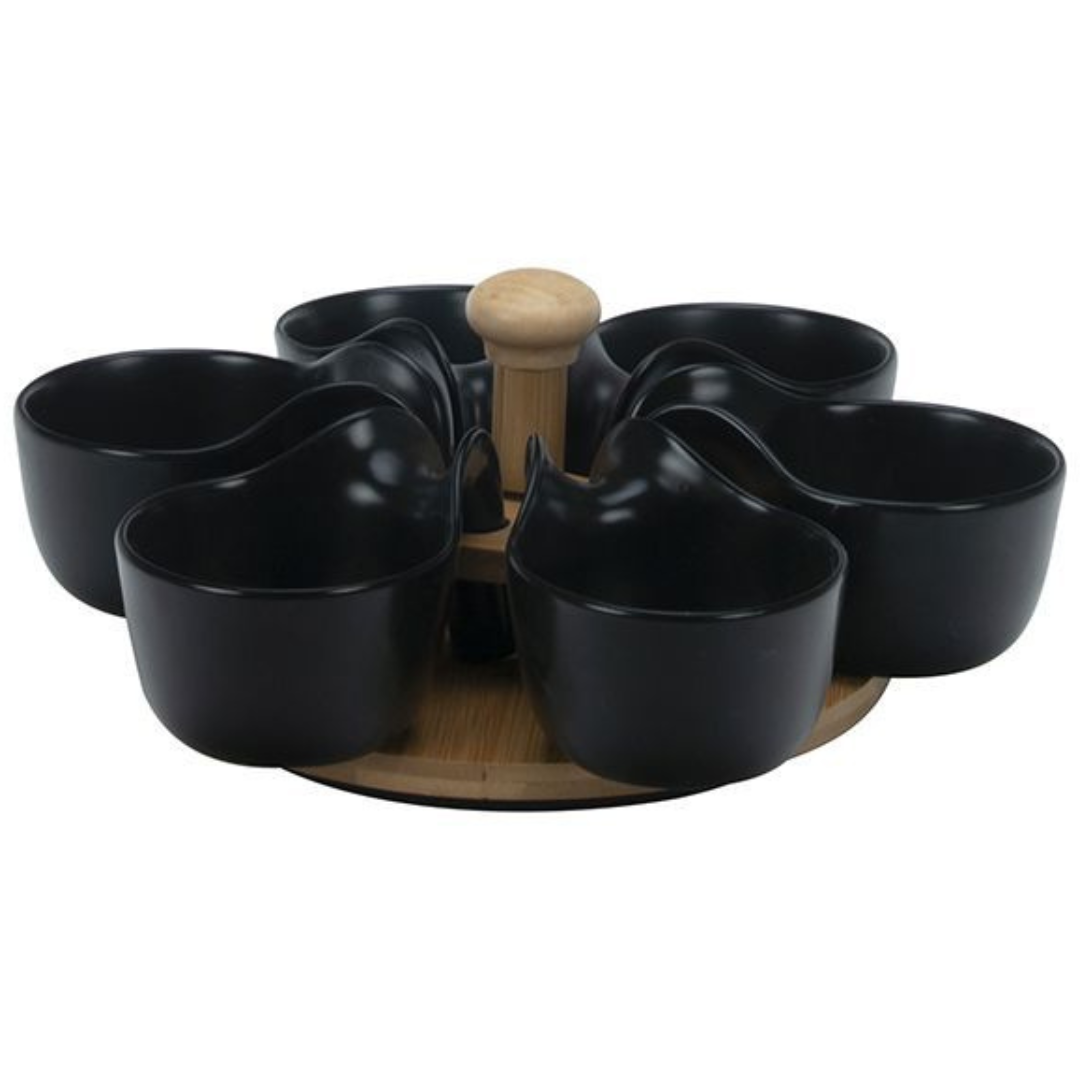 Bricard - Bamboo -7218-  Schaaltjes set - 7-delig - Zwart