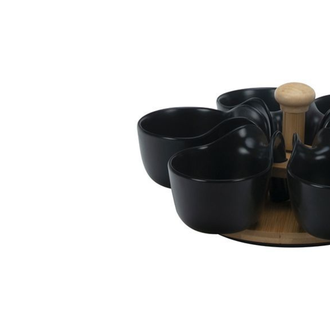 Bricard - Bamboo -7218-  Schaaltjes set - 7-delig - Zwart