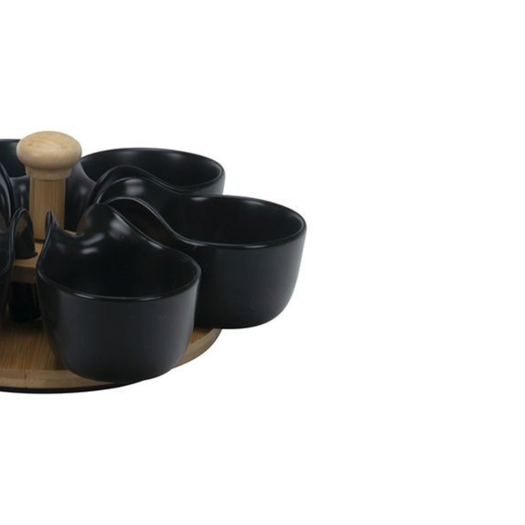 Bricard - Bamboo -7218-  Schaaltjes set - 7-delig - Zwart