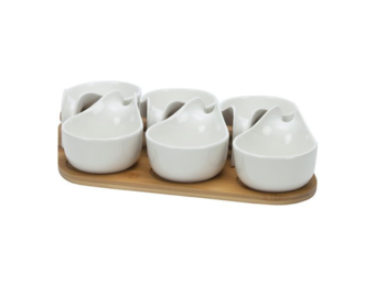 Bricard - Bamboo - Schaaltjes set - 7-delig - Wit