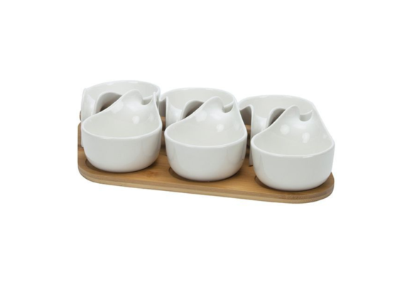 Bricard - Bamboo - Schaaltjes set - 7-delig - Wit