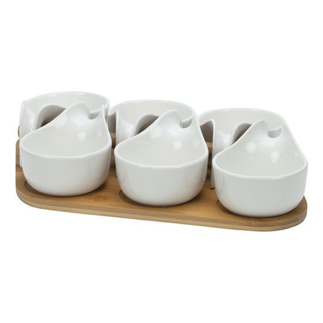 Bricard - 7464 - Bamboo - Schaaltjes set - 7-delig - Wit