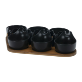 Bricard - 7464 - Bamboo - Schaaltjes set - 7-delig - Zwart