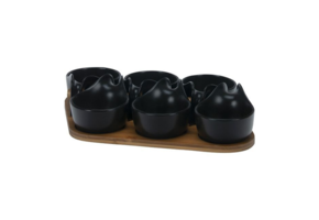 Bricard - Bamboo - Schaaltjes set - 7-delig - Zwart