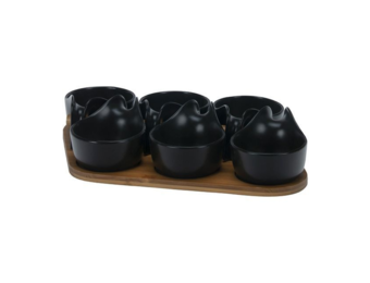 Bricard - Bamboo - Schaaltjes set - 7-delig - Zwart