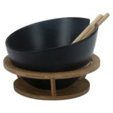 Bricard - 7484 - Bamboo - Saladeschaal - Zwart - 4-Delig