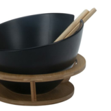 Bricard - 7484 - Bamboo - Saladeschaal - Zwart - 4-Delig
