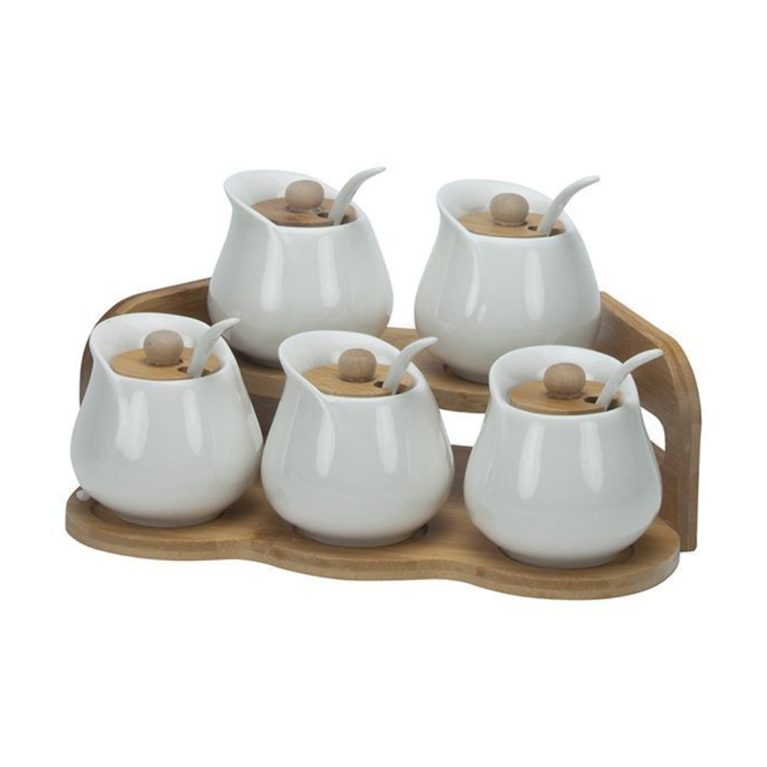 Bricard - 7497 - Bamboo - Schaaltjes set - 11-delig - Wit