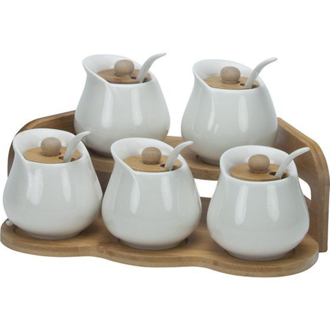 Bricard - 7497 - Bamboo - Schaaltjes set - 11-delig - Wit