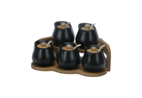 Bricard - Bamboo - Schaaltjes set - 11-delig - Zwart