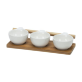 Bricard - 7495 - Bamboo - Schaaltjes set - 4-delig - Wit