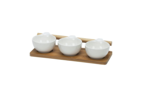 Bricard - Bamboo - Schaaltjes set - 4-delig - Wit