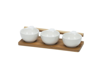 Bricard - Bamboo - Schaaltjes set - 4-delig - Wit