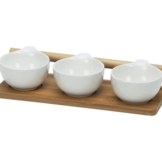 Bricard - 7495 - Bamboo - Schaaltjes set - 4-delig - Wit