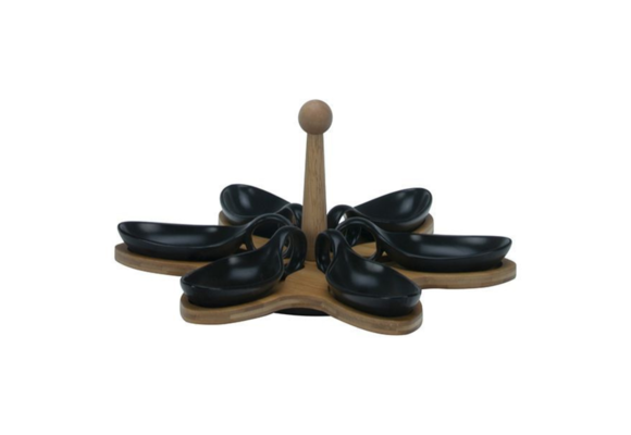 Bricard - Bamboo - Schaaltjes set - 7-delig - Zwart