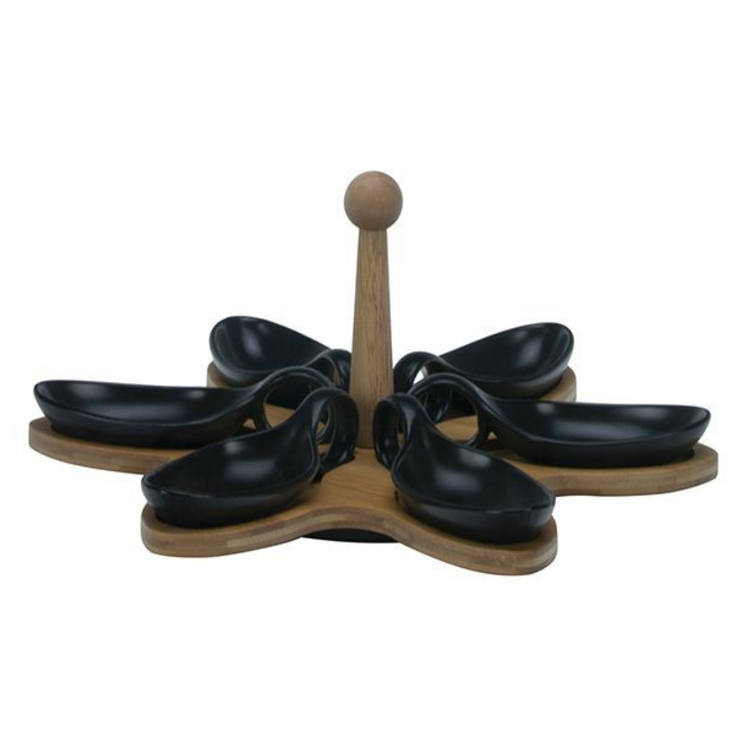 Bricard - 7725 - Bamboo - Schaaltjes set - 7-delig - Zwart