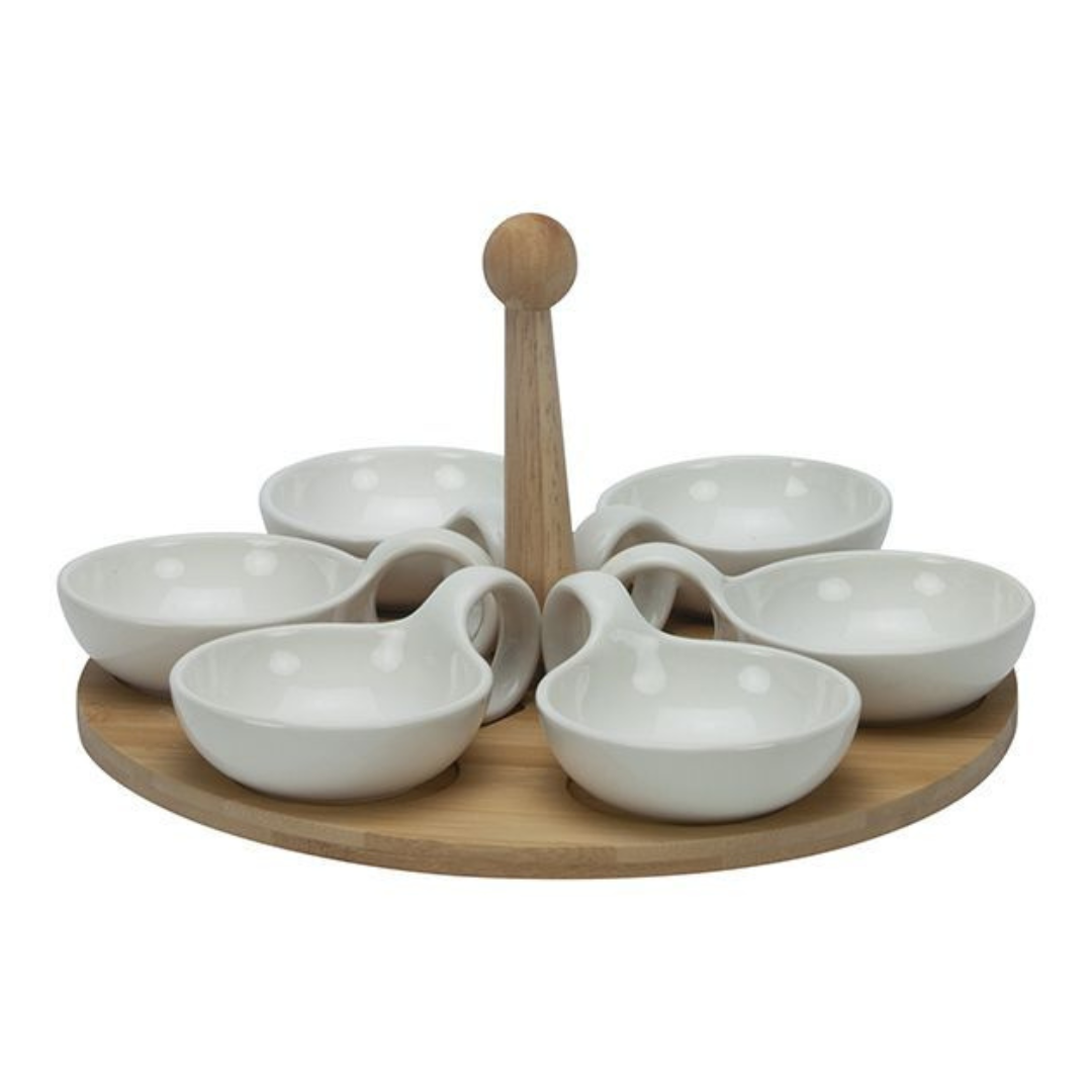 Bricard - 7744 - Bamboo - Schaaltjes set - 7-delig - Wit