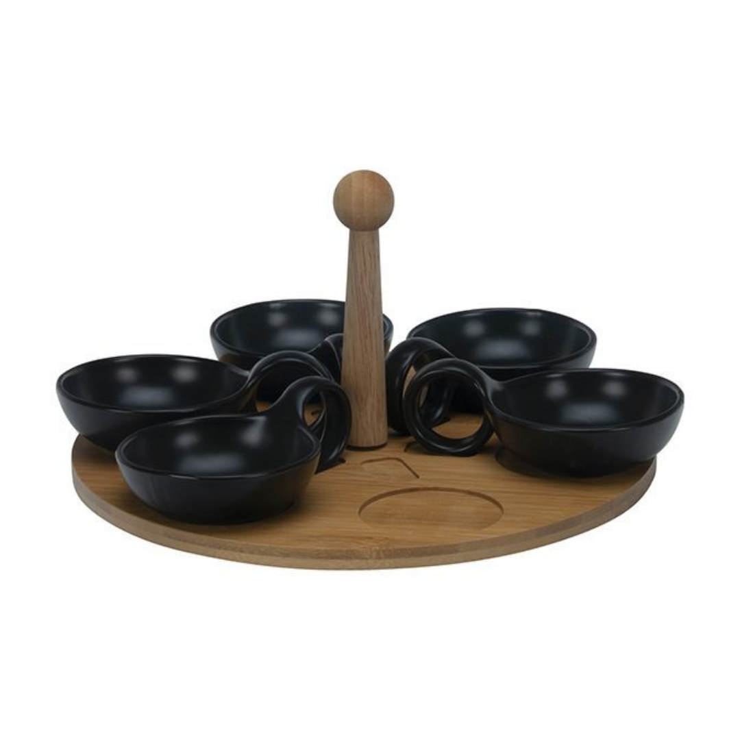 Bricard - 7744 - Bamboo - Schaaltjes set - 7-delig - Zwart