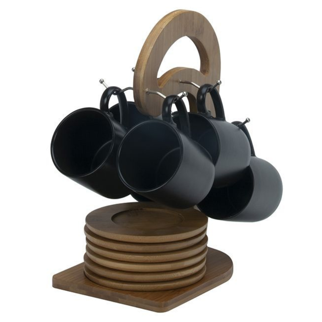 Bricard - 7768 - Bamboo - Mokkenset - Groot - Zwart