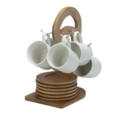 Bricard - 7768 - Bamboo - Mokkenset - Klein - Wit