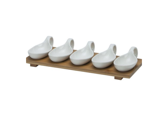 Bricard - Bamboo - Schaaltjes set - 6-delig - Wit