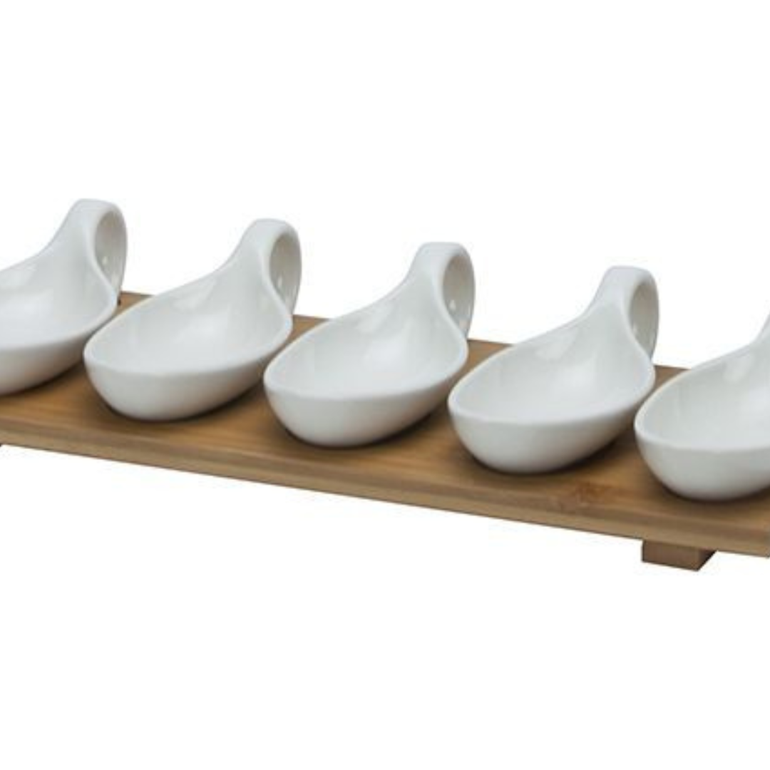 Bricard - 7912 - Bamboo - Schaaltjes set - 6-delig - Wit