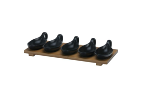 Bricard - Bamboo - Schaaltjes set - 6-delig - Zwart