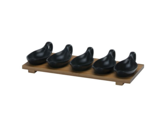 Bricard - Bamboo - Schaaltjes set - 6-delig - Zwart