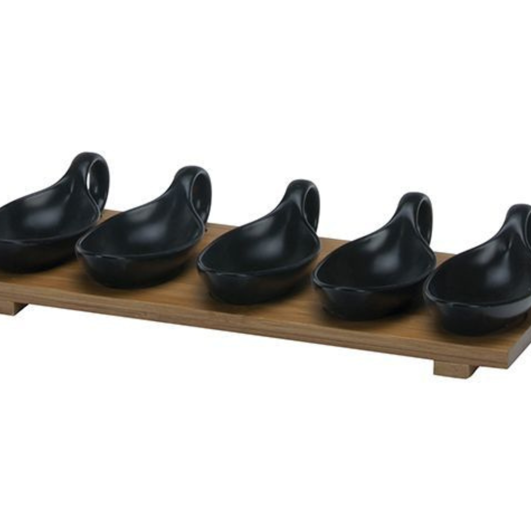 Bricard - 7912 - Bamboo - Schaaltjes set - 6-delig - Zwart