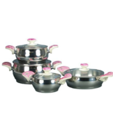 Pannenset- 8 - delig - Rose - Sedef