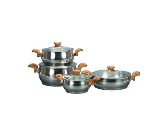 Pannenset - 8 - delig - Bruin - Sedef