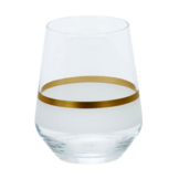 Bricard - Lines - 6-Delig - Wit/Goud - Waterglazen