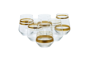 Bricard - Lines - 6-Delig - Goud - Waterglazen