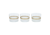 Bricard - Lines - 3-Delig - Wit/Goud - Tumblerglazen