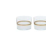 Bricard - Lines - 3-Delig - Wit/Goud - Tumblerglazen