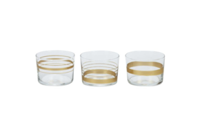 Bricard - Lines - 3-Delig - Goud - Tumblerglazen