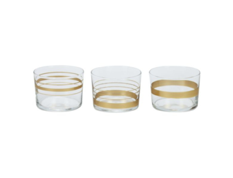 Bricard - Lines - 3-Delig - Goud - Tumblerglazen