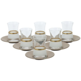 Bricard - Lines - 12 -Delig - Wit/Goud - Theeglazen