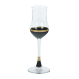 Bricard - Lines - 6-Delig - Zwart/Goud - Likeurglazen