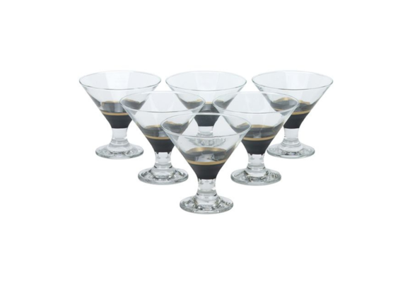 Bricard - Lines - 6-Delig - Zwart/Goud - Ijscoupes