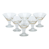 Bricard - Lines - 6-Delig - Wit/Goud - Ijscoupes