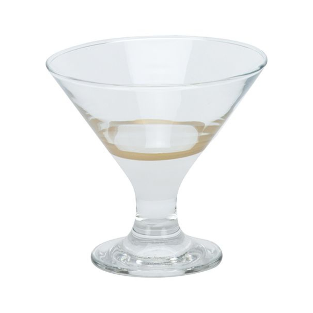 Bricard - Lines - 6-Delig - Wit/Goud - Ijscoupes