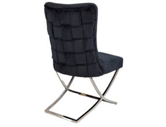 Stoel Rixos Knitting Chair Zwart/Zilver