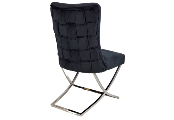 Stoel Rixos Knitting Chair Zwart/Zilver