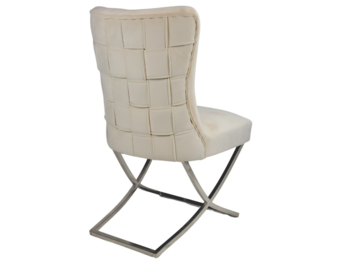 Stoel Rixos Knitting Chair Créme/Zilver