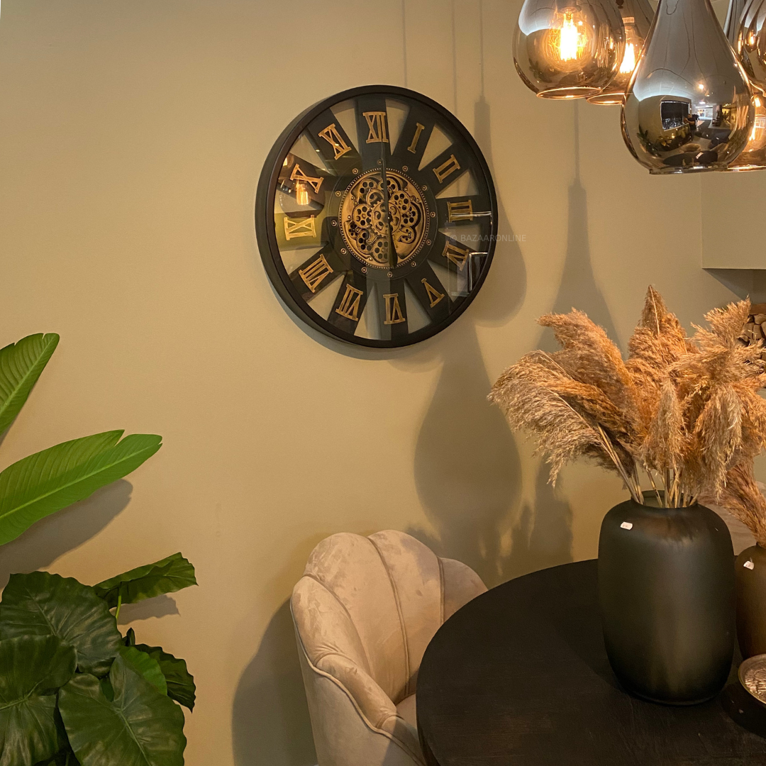 thumbnail: Atmosphera Wandklok Meca - Ronde Metalen Klok D80cm (stille Slinger)