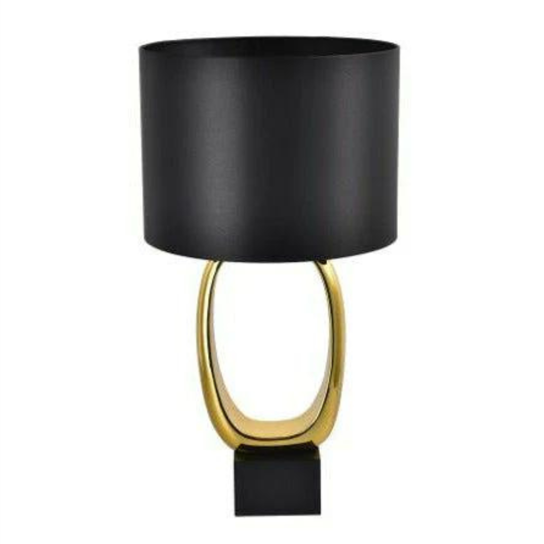 Tafellamp Mara - Zwart/Goud - incl. Velours kap